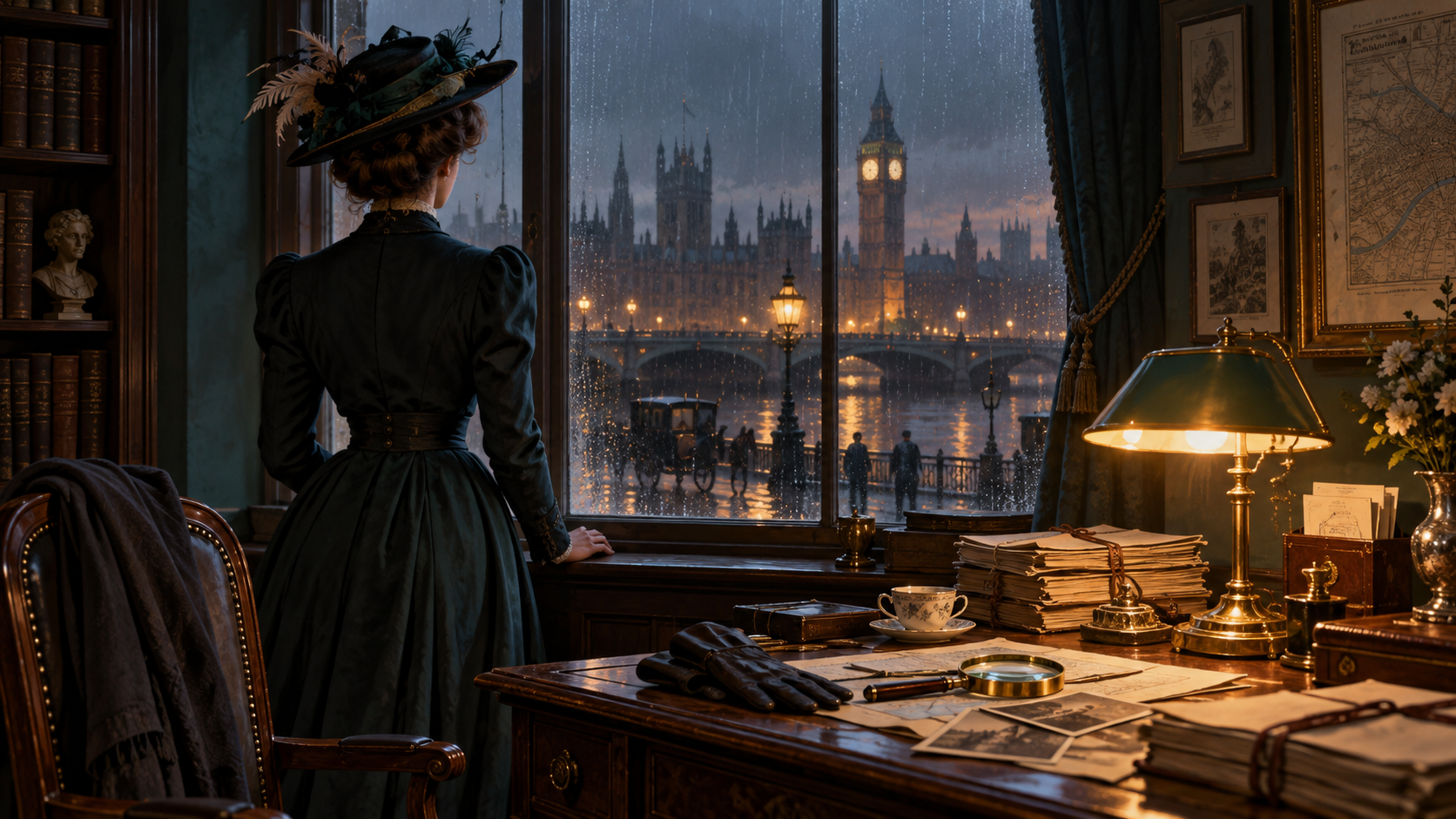 Lady Molly ze Scotland Yardu v edwardiánské kanceláři